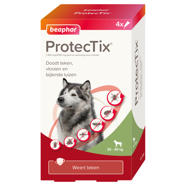 Beaphar ProtecTix Hond -25-40 kg -4 pip 