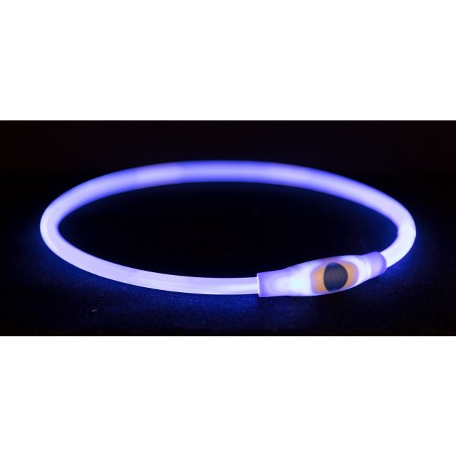 Trixie Flash lichtgevende Halsband Small /medium Blauw - 40 cm /8 mm