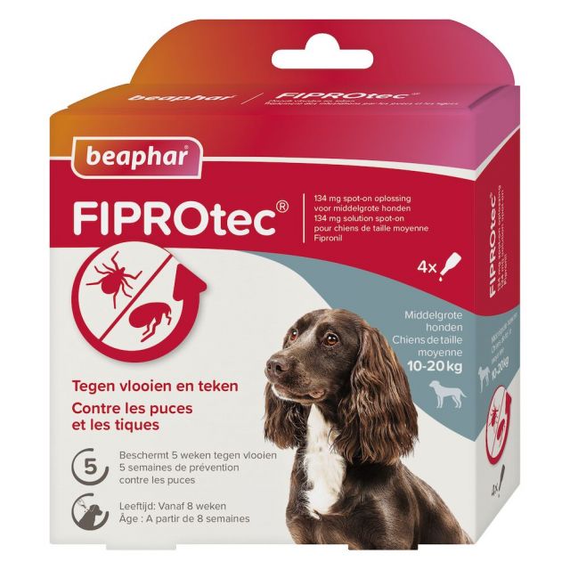 Beaphar FIPROtec Spot-On Hond 10-20 kg -4 pip