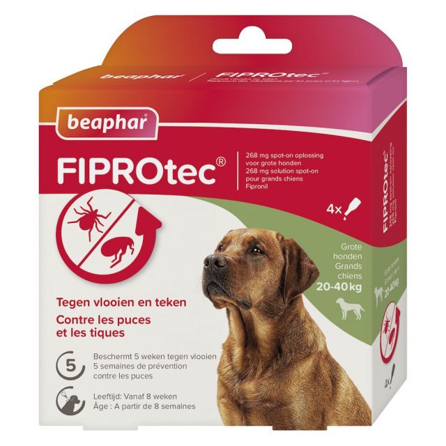 Beaphar FIPROtec Spot-On Hond 20-40 kg -4 pip