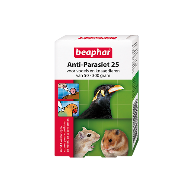 Beaphar Anti-Parasiet 25 Knaag/Vogel 50-300g