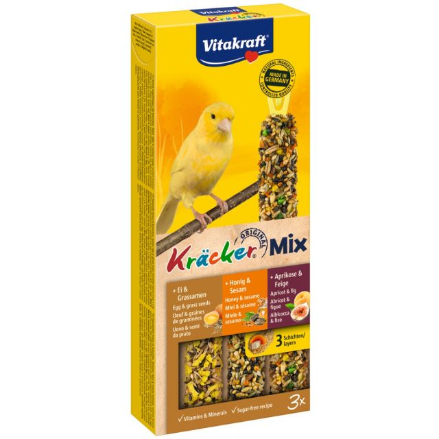 Vitakraft Kanarie Kracker Ei / Fruit / Honing 3 in 1 