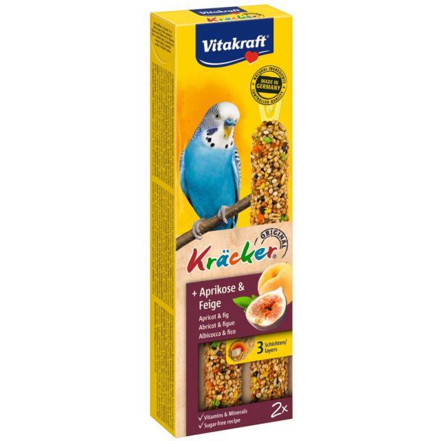 Vitakraft Parkiet Kracker Abrikoos/ vijg  -2 in 1