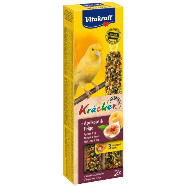 Vitakraft Kanarie Kracker Abrikoos/ Vijg -2 in 1 