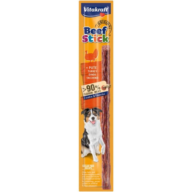 Vitakraft Beefstick Hond Kalkoen - 1 stuk