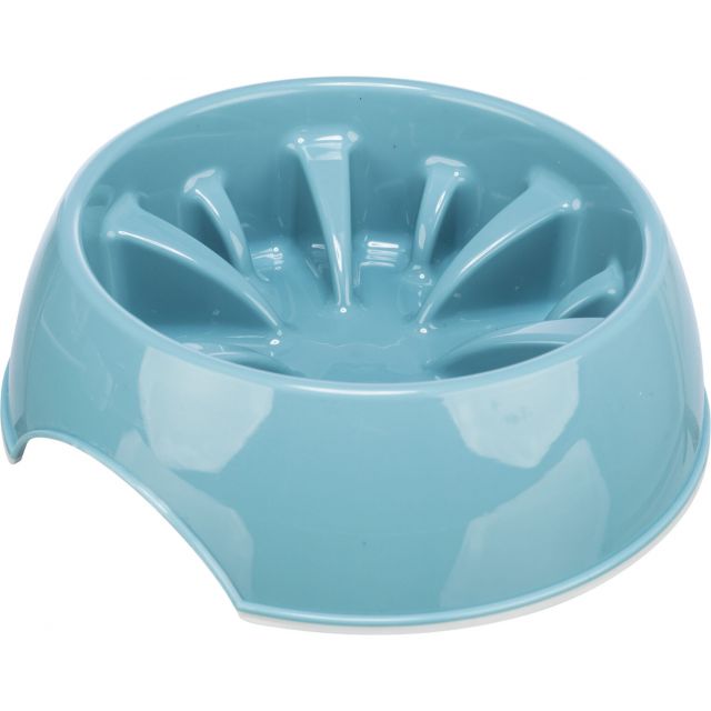 Trixie Slow Feeding Voer/ Waterbak Kunststof/ TPR 1,4 l/ 25 cm  - Assortie Kleuren