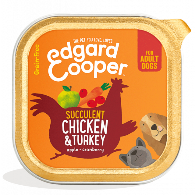 Edgard & Cooper Hond Kuipje Kip & kalkoen  -11 x150 gram