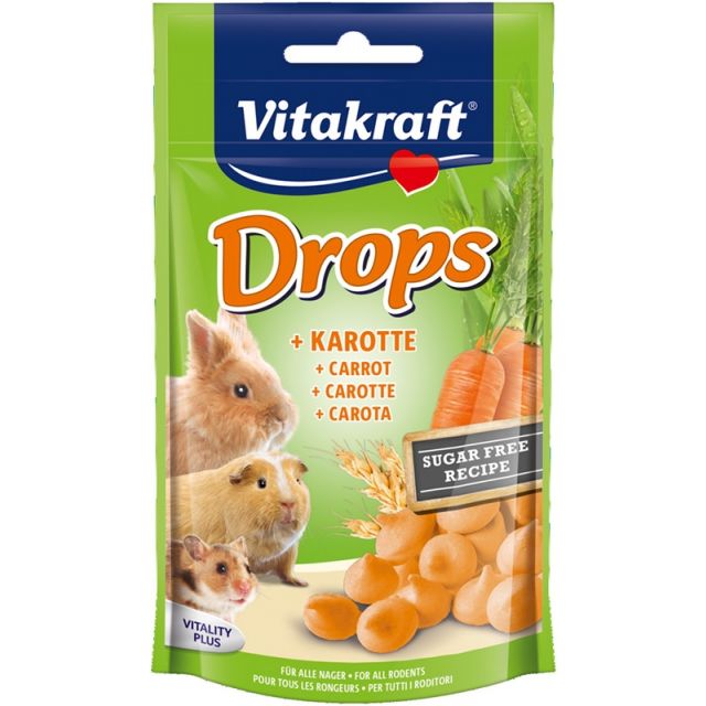 Vitakraft Drops Wortel  Knaagdier en Konijn -75 gram