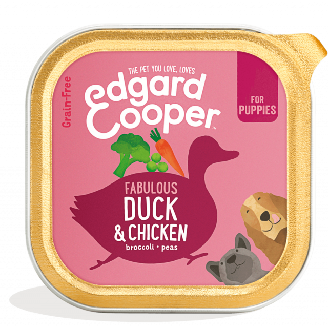 Edgard & Cooper Hond Kuipje  Puppy Eend & Kip -300 gram