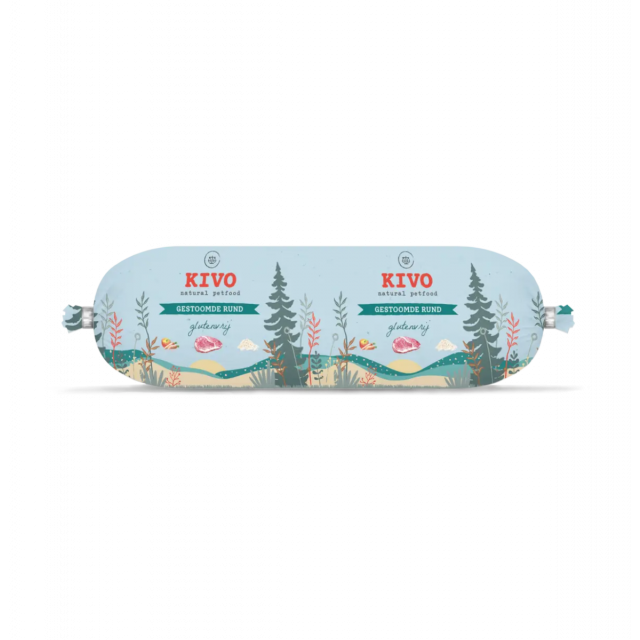 Kivo Gestoomd Worst Rund  -600 gram