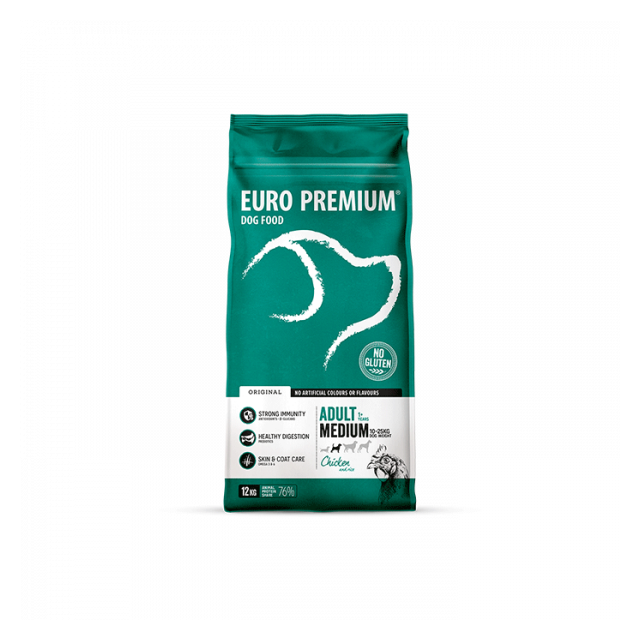 Euro-Premium Adult Medium Chicken & Rice -12 kg 