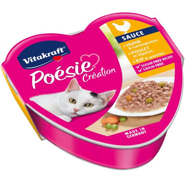 Vitakraft Poesie Kip & Groente in saus -85 gram