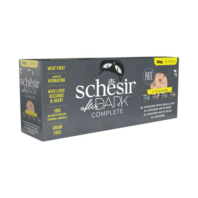 Schesir After Dark Paté Kat Variety Pack -12x80gr