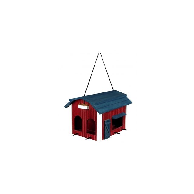 Trixie Voederhuis Boerderij Hout Rood 24x22x32 cm 