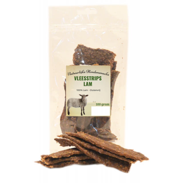 Vleesstrips Lam -100 gram
