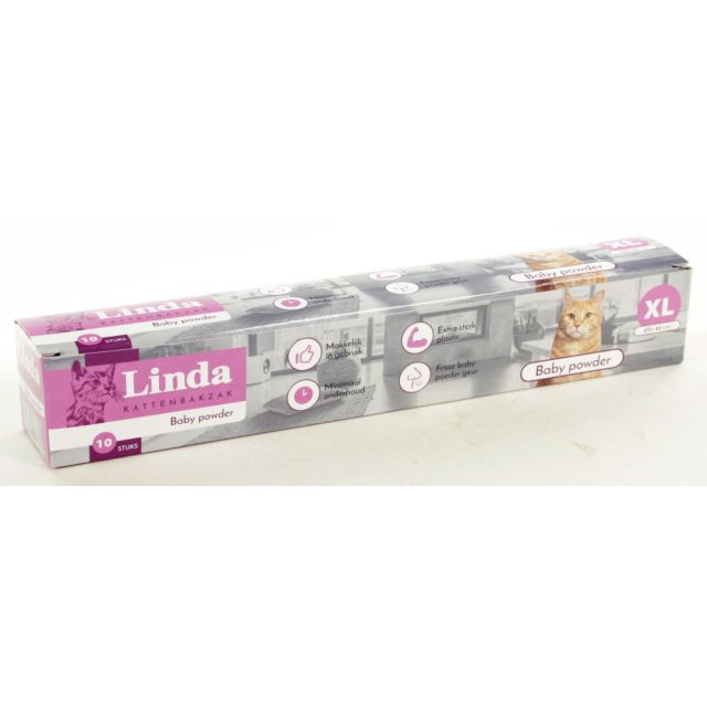 Linda Kattenbakzak Babypowder XL 69x46 cm -10 stuks
