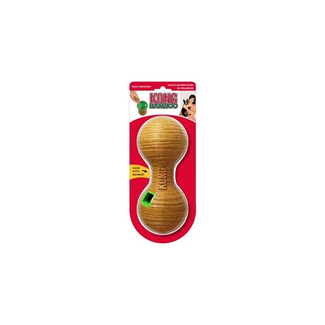 KONG Bamboo Feeder Dumbel Voerbal -20.5x8.5x8.5 cm 