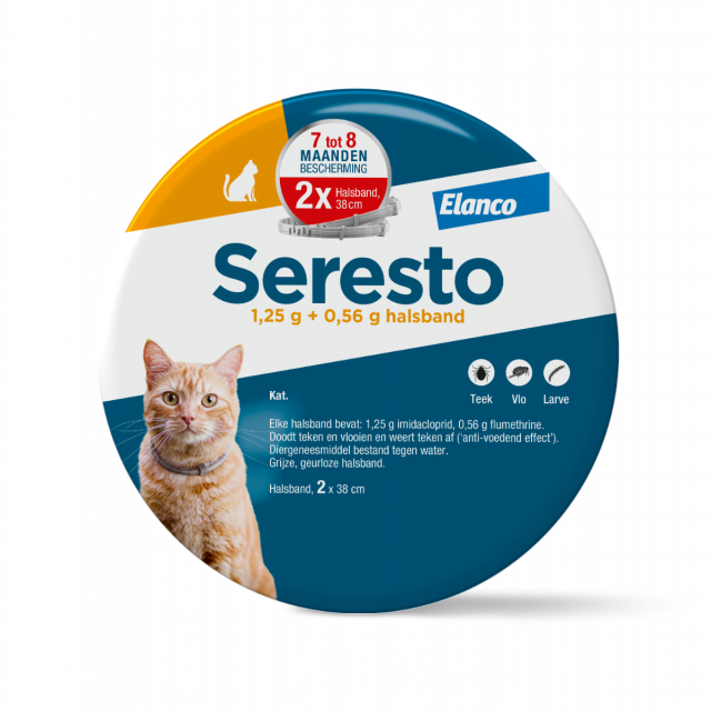 Seresto Voor Katten Vlooien-Tekenband - 2-pack   