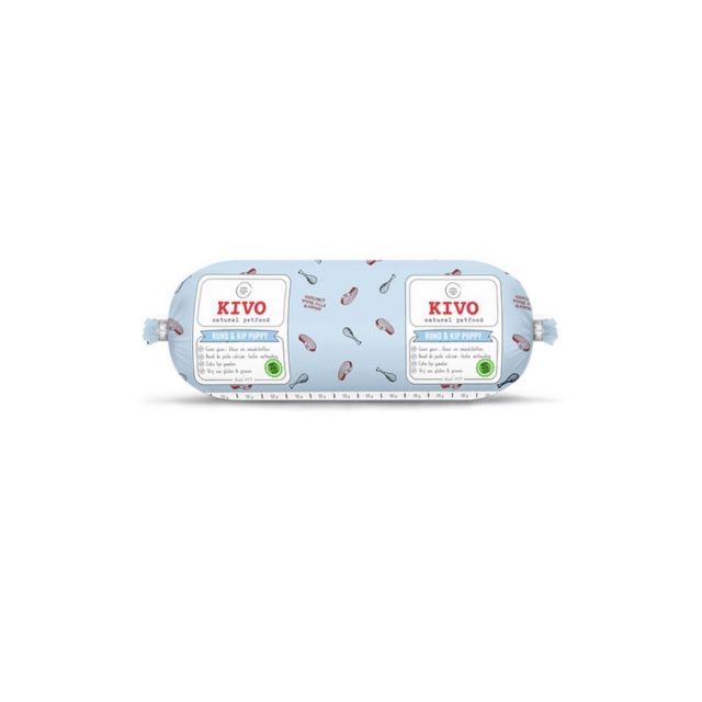 Kivo Rund en Kip Puppy Compleet -500 gram