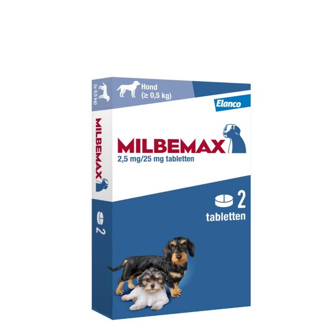 Milbemax Kleine Hond en Puppy (1-5kg) -2 tabletten   