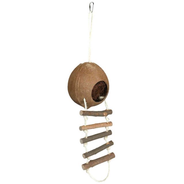 Trixie Kokosnoothuis met Touwladeer , Muizen/ hamsters  ø 13 × 56 cm