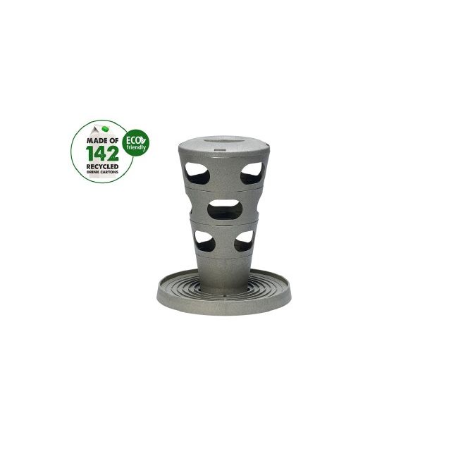 Beeztees Kip Voedertoren Grijs 30x30 cm  OP=OP