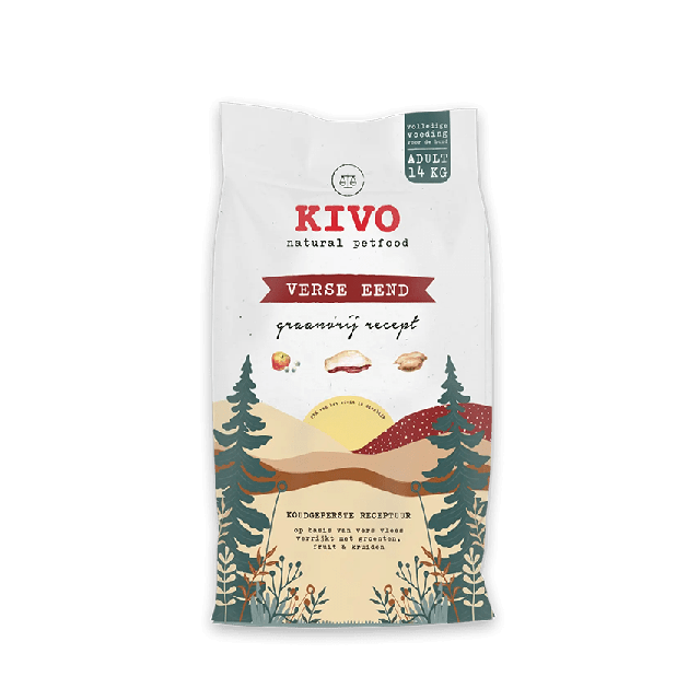 Kivo Koud Geperst Verse Eend -Graanvrij -4 kg 