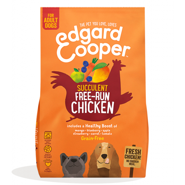 Edgard & Cooper Brokjes Verse ScharrelKip met Mango, Blauwe Bes, Appel & Wortel  - 12 kg 