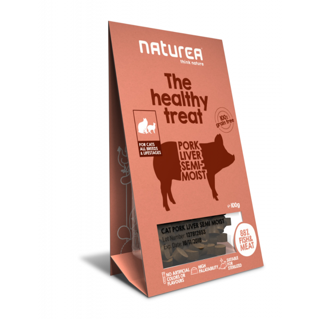 Naturea Cat treats Pork Liver Semi-Moist -100 gram