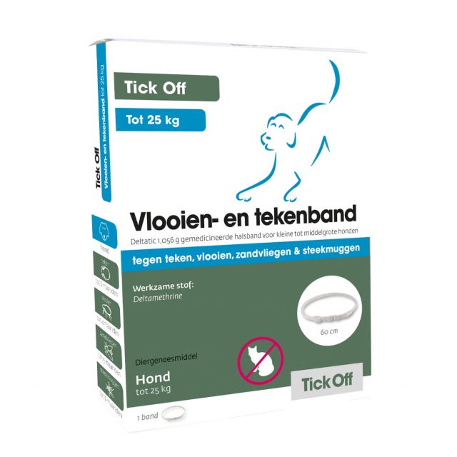 Exil Tick Off Tekenband Kleine -middelgrote Hond -60 cm    