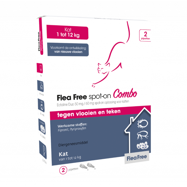 Flea Free Spot-On Combo Kat -2 pip