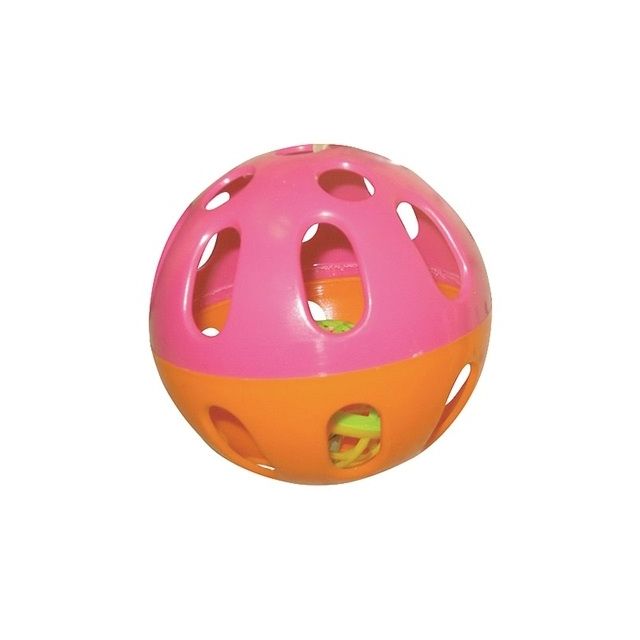 Happy Pet Knaagspeeltje Speelbal Plastic Assorti - 6,5x6,5x6,5 cm