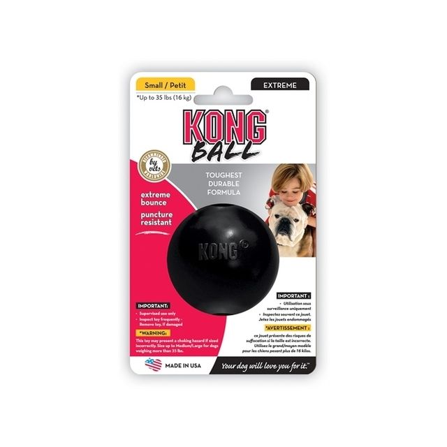 KONG X-Treme Rubber Bal Zwart - Small