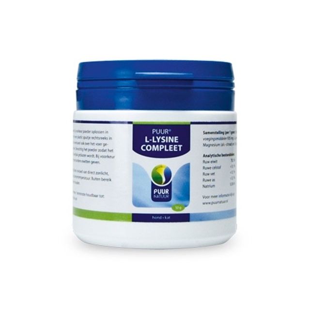 Puur L-Lysine Hond & Kat - 50 gr