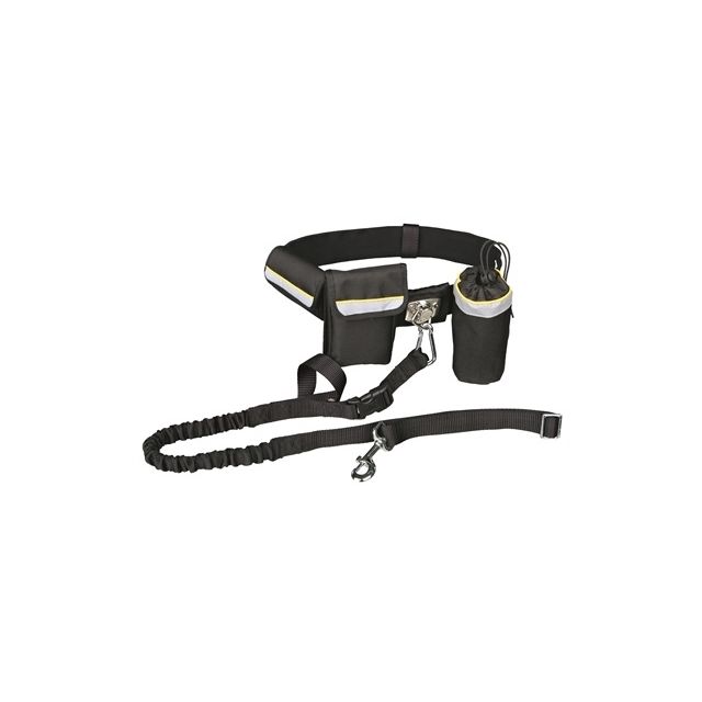Trixie Heupriem Met Jogginglijn Zwart Riem 60-120 cm Lijn 100-135 cm
