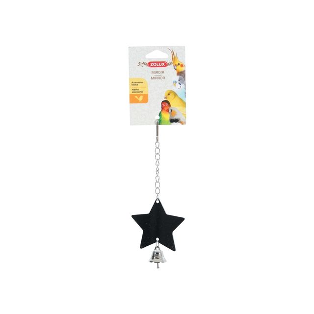 zolux spiegel ster metaal met bel assorti 7,5X1X18 CM