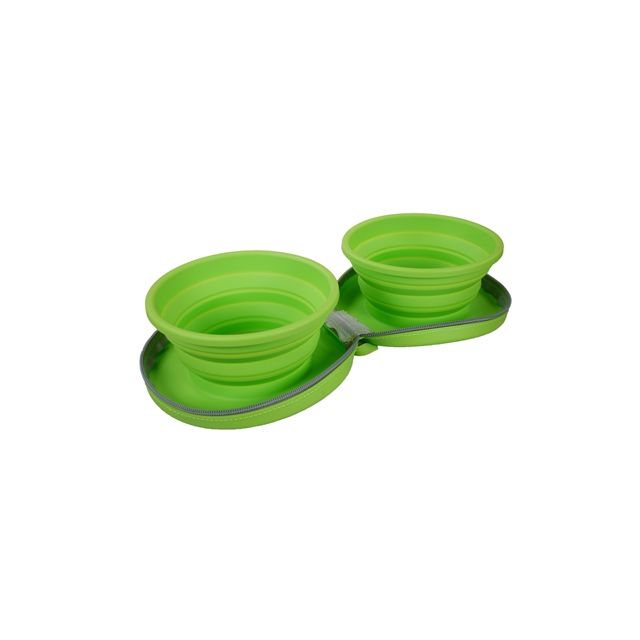 Rosewood Reis Duo Voer/Drinkbak Groen