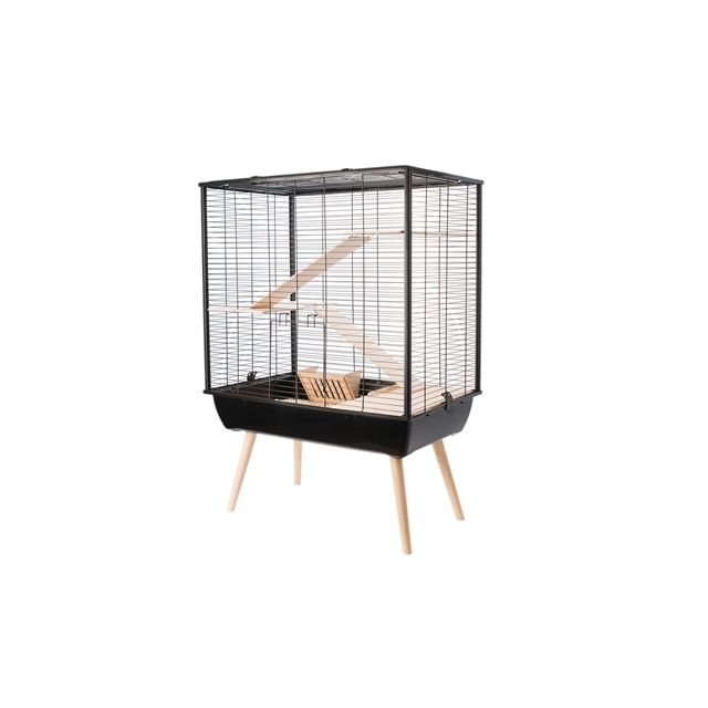 Zolux Neo Cosy Knaagdierkooi Large Zwart -78x48x80 cm