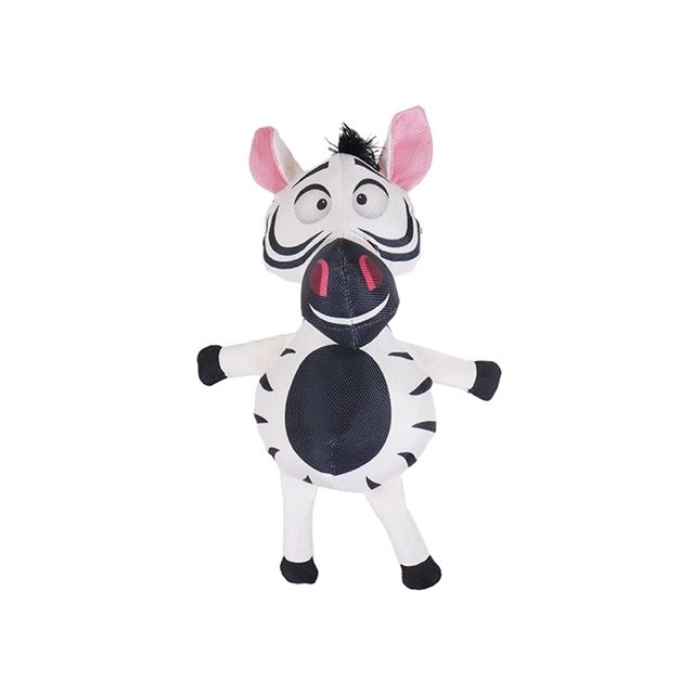 Rosewood Safari  Zebra Van Stevig Nylon Zwart/Wit -33 cm 