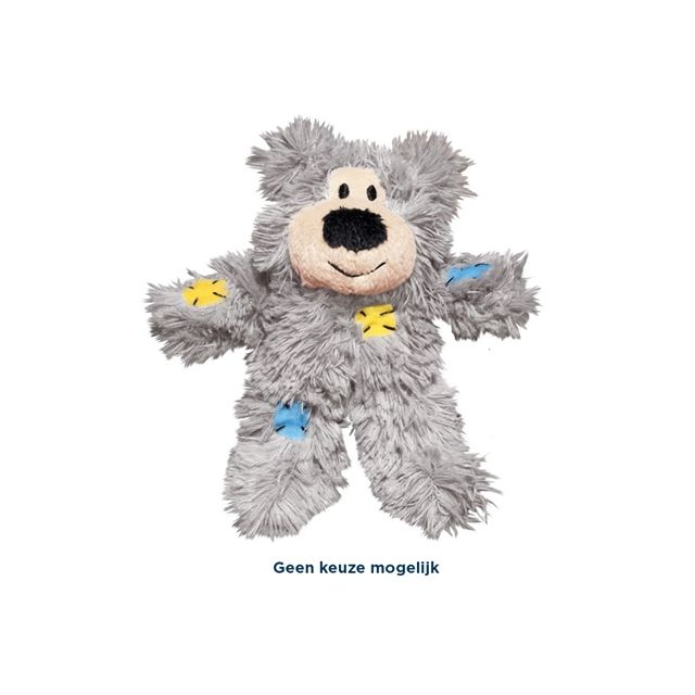 kong cat softies patchwork bear assorti 7,5X5X12,5 CM