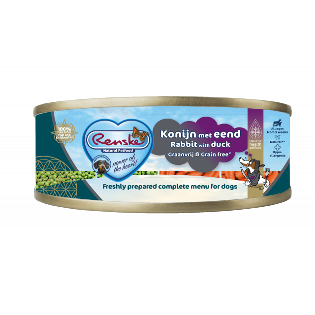 Renske Vers Bereid Konijn & Eend Graanvrij -95 gram   