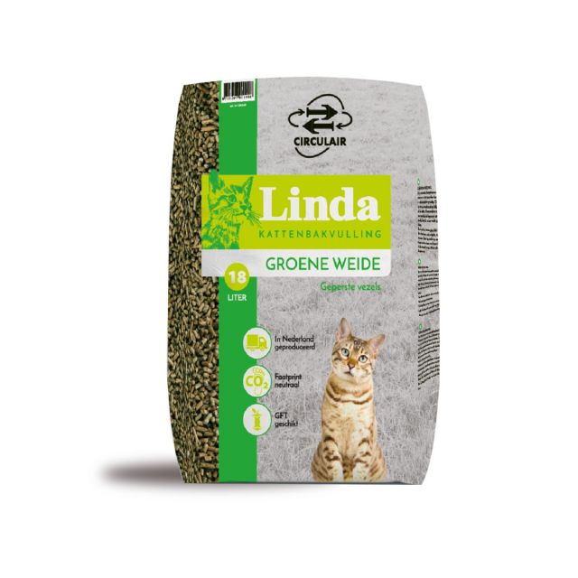 Linda Kattenbakvulling Groene weide Circulair -18 ltr