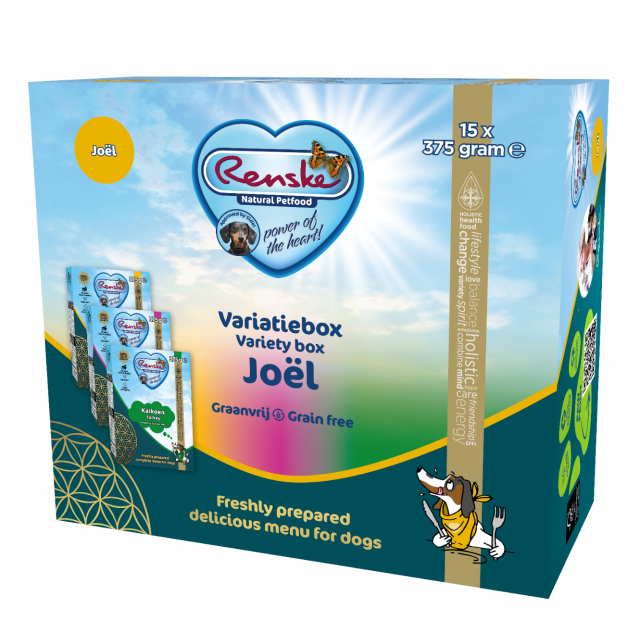 Renske Vers Hond Variatiebox Joel Graanvrij  -15x375 gram