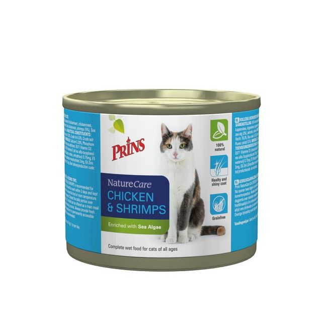 Prins NatureCare Kat Chicken & Shrimps - 2x 200 gr