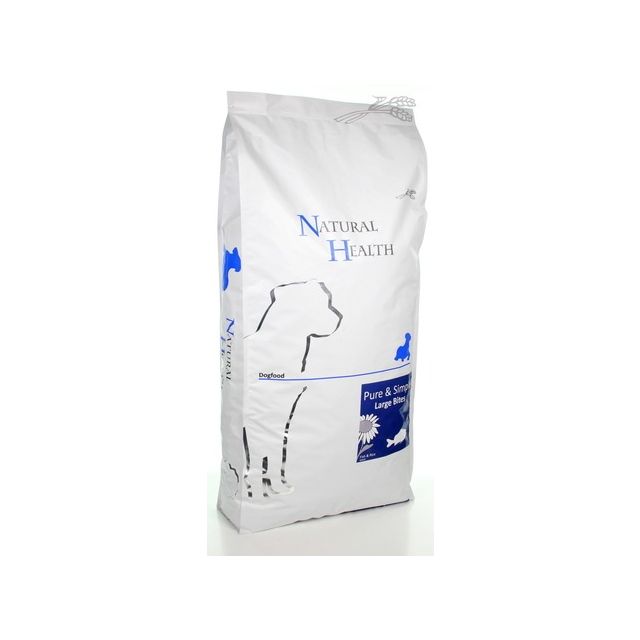 Natural Health Dog Fish & Rice Large Bit - 12,5 kg