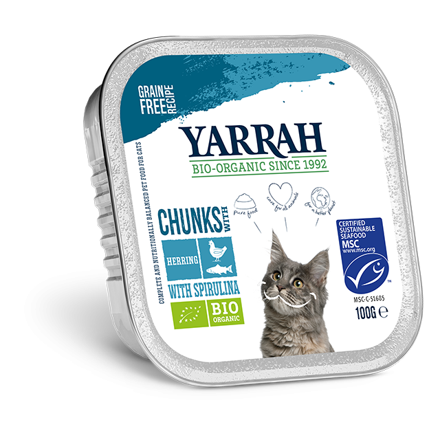 Yarrah Cat Alu Brokjes Graanvrij Vis -100 gram