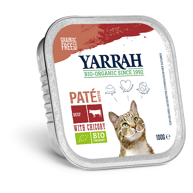 Yarrah Cat Alu Pate'Graanvrij Rund& Chichorei  -100 gram