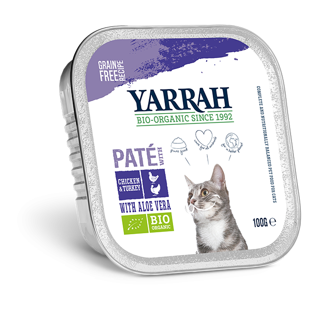 Yarrah Cat Alu Pate' Graanvrij  Kip & Kalkoen -100 gram