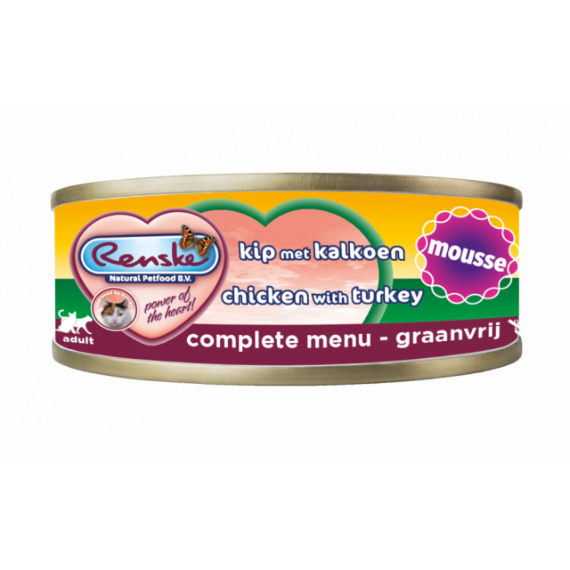 Renske Vers kat Kip Met Kalkoen Mouse -70 gram