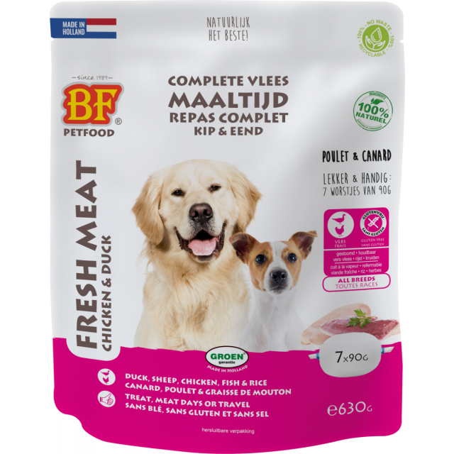 Biofood Vleesvoeding Kip & Eend - 7 x 90 gram